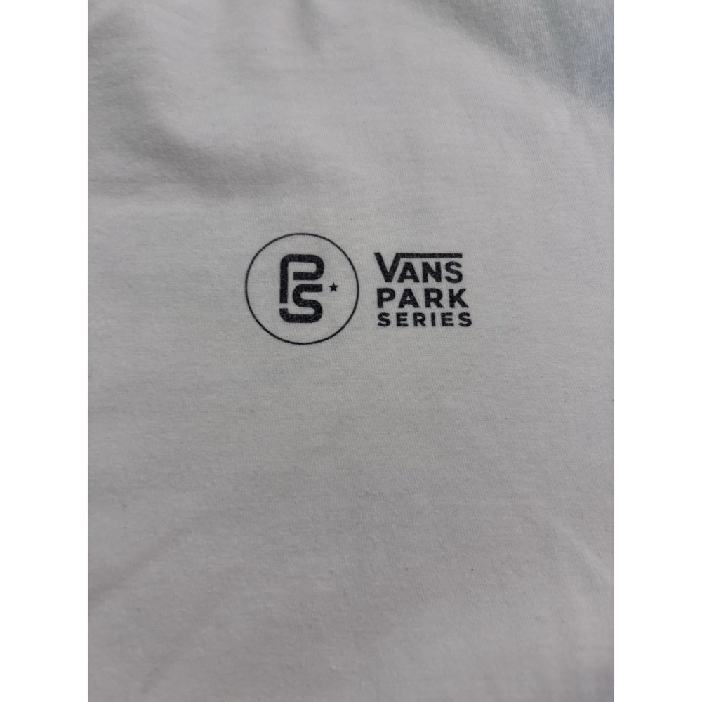 Vans Shirt Mens Size Large White Short Sleeve Skater Park Series Logo Print - Picture 4 of 5